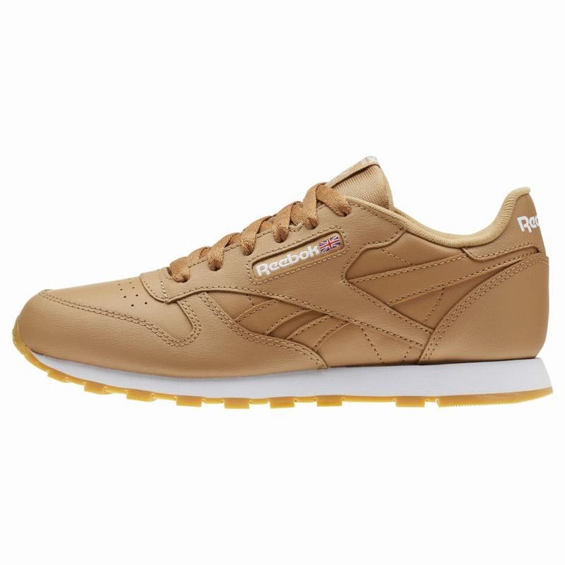 Reebok Classic Leather Tenisky Dievcenske - Hnede/Biele GR9771GR